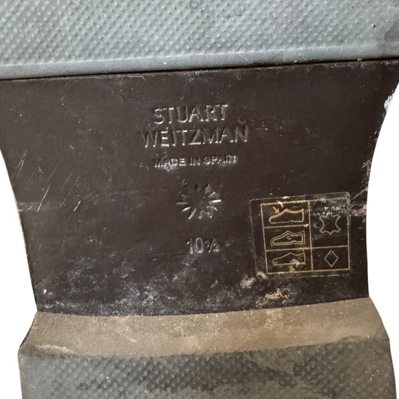 Stuart Weitzman Mila Lift Croc-Embossed Leather Bootie, Size 10.5 - Picture 7 of 9